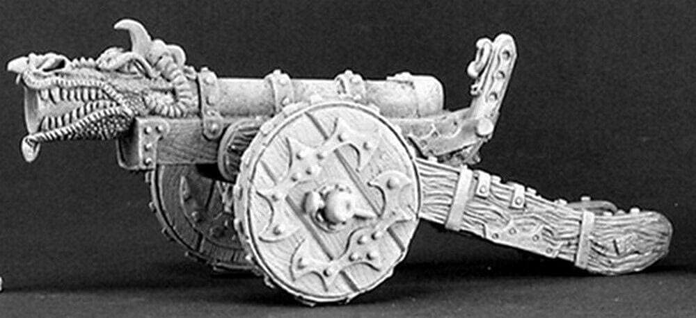 Reaper Dark Heaven Legends Thunderwyrm Cannon front view miniature model