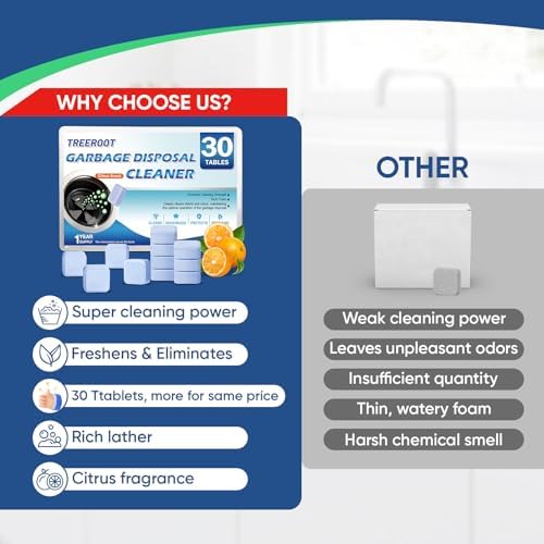 Kitchen sink maintenance with Treeroot tablets