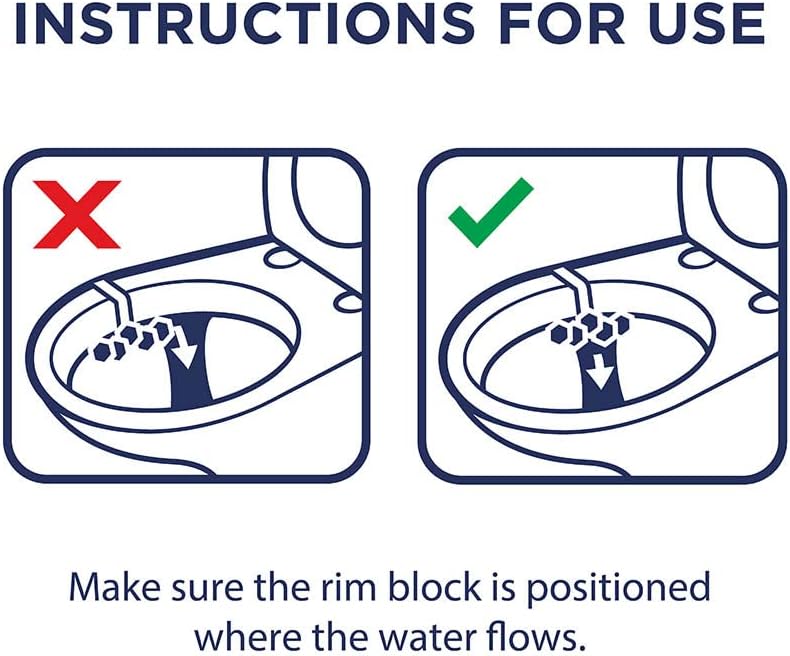 Domestos toilet block in use display