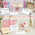 Guest wishing cards included with baby time capsule kit