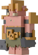 Mattel Minecraft action figure side angle showing pixel texture