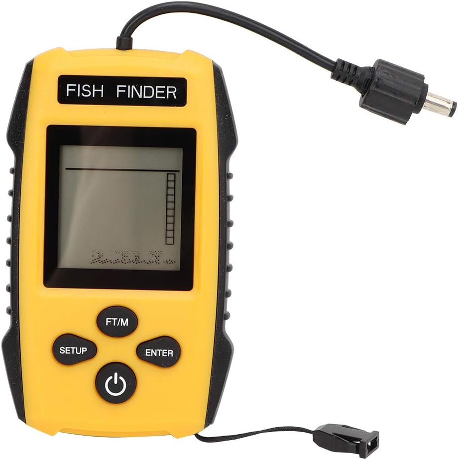 Garosa portable fish finder front view with LCD screen