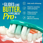 Side view of GuruNanda sensitive gum toothbrush