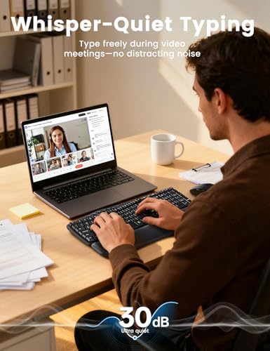 Sablute ergonomic mouse and keyboard set showing the dual USB-A and USB-C wireless receiver piece.