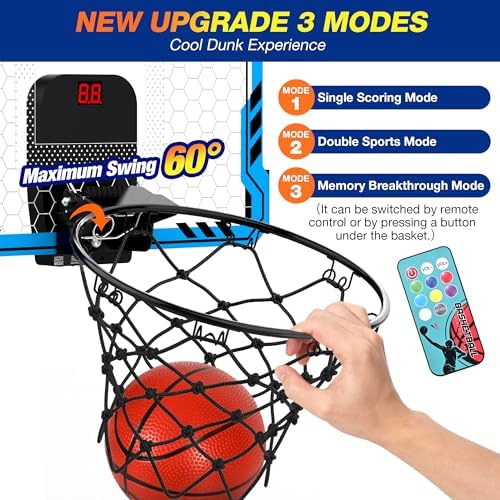 Ropoda basketball hoop mounted over a door showing foam padding
