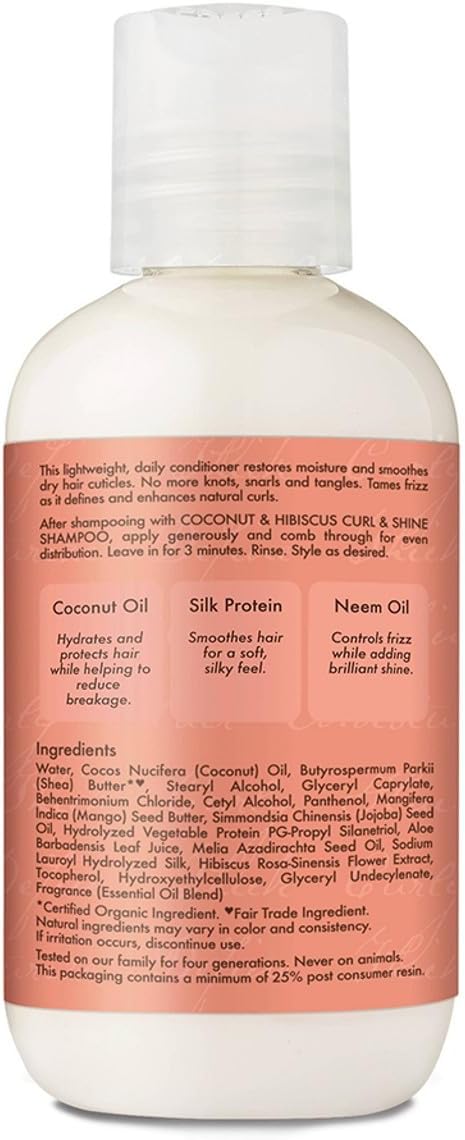 Shea Moisture curly hair conditioner texture and rich cream preview