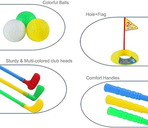 Orzizro golf set including clubs and balls for toddlers