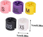Ciieeo hanger size clips arranged by color