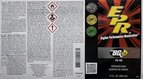 BG EPR Engine Performance Restoration PN 109 internal engine cleaner