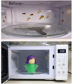 Wiping away loosened grease after using the Aivwis microwave steamer