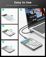 ORICO transparent external solid state drive case alongside its included connecting cable