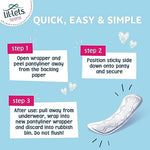 Lil-Lets Teens liners size comparison showing petite fit for younger bodies.