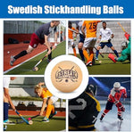 Twelve pack of DLUGOPIS Swedish stickhandling spheres for dryland practice.