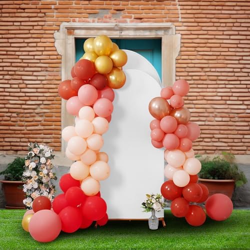 Machine washable white fabric arch cover neatly folded for compact storage and travel
