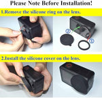 Two black silicone lens caps included in the ULBTER action camera accessory bundle.