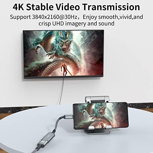 IIABC portable HDMI adapter connected to a laptop for screen mirroring