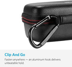 Anker electronics protection case detailing the secure red zipper accent line