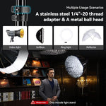 SmallRig compact lightweight stand collapsed down to 56 centimeters next to its storage bag