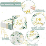 A stack of fifty count 2-ply premium quality baby shower luncheon decorations.