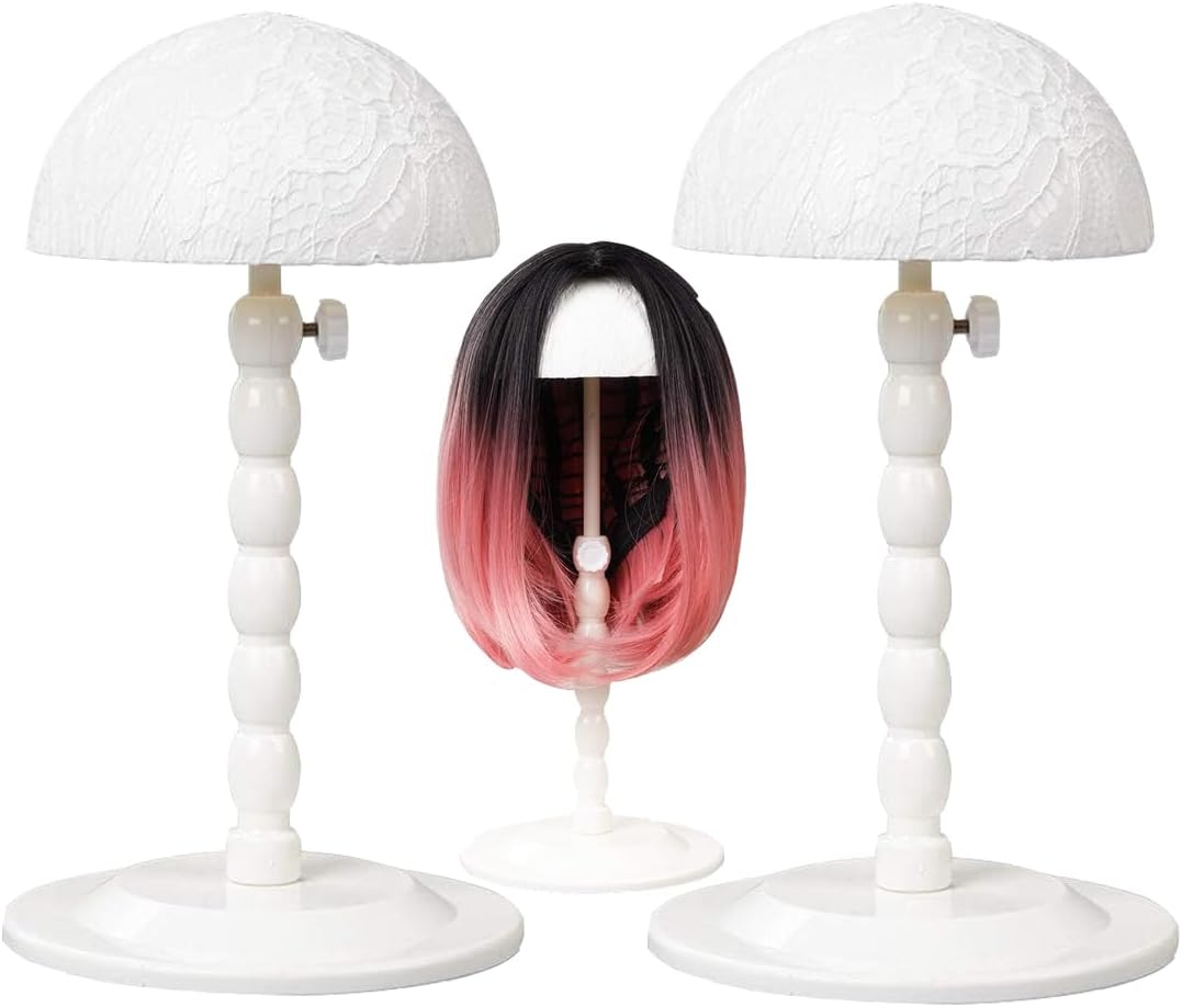 Youngther hair drying stand holding a styling cap securely