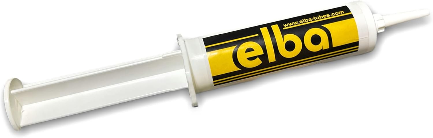 ELBA electrical dielectric grease thirty grams syringe front view showing packaging details