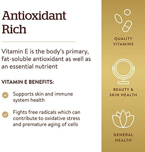 USA imported premium antioxidant softgels by Solgar for healthy skin