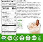 Orgain Horchata protein powder nutritional facts label