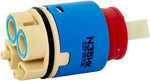American Standard 35mm interchange cartridge front view showing blue plastic housing and dual ports