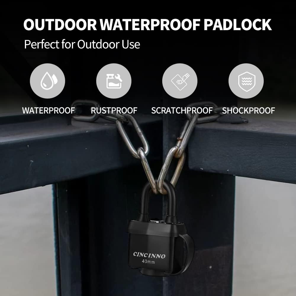 Cincinno 40mm security lock with included keys