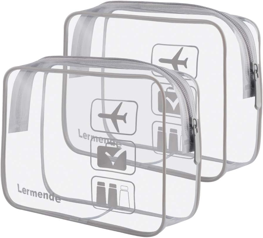 Lermende Clear Toiletry Bag TSA Approved Quart Size Travel Carry On - 2Pcs - Image 8