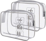 Lermende clear travel toiletry bag compact carry-on packing view