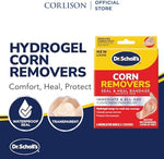 Dr. Scholl's Seal and Heal hydrogel bandages layout demonstrating the flexible wrap-around design.