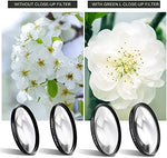 Green.L camera lens macro filter set with cleaning cloth accessory