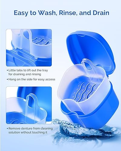JMU denture case with lid showing depth for retainers