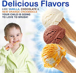 Pediatric dentist recommended vanilla flavored children's fluoride toothpaste
