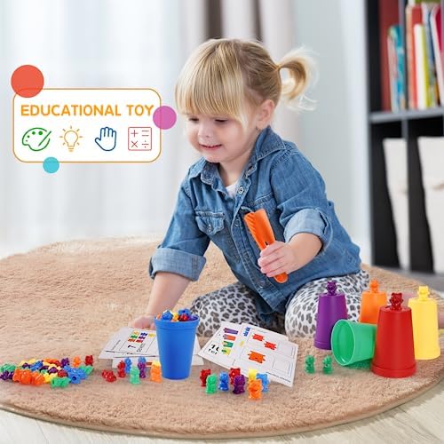 Bmag preschool learning toy with sorting cups and math activity cards