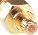 Close up of gold plated surface treatment