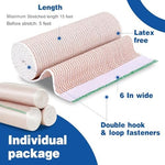 Five pack of AZEN latex-free compression bandages for leg swelling.