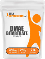 BulkSupplements.com DMAE Bitartrate Powder - Dimethylaminoethanol Bitartrate, DMAE Supplement - Unflavored & Gluten Free, 350mg per Serving, 100g (3.5 oz) (Pack of 1) - Image 9