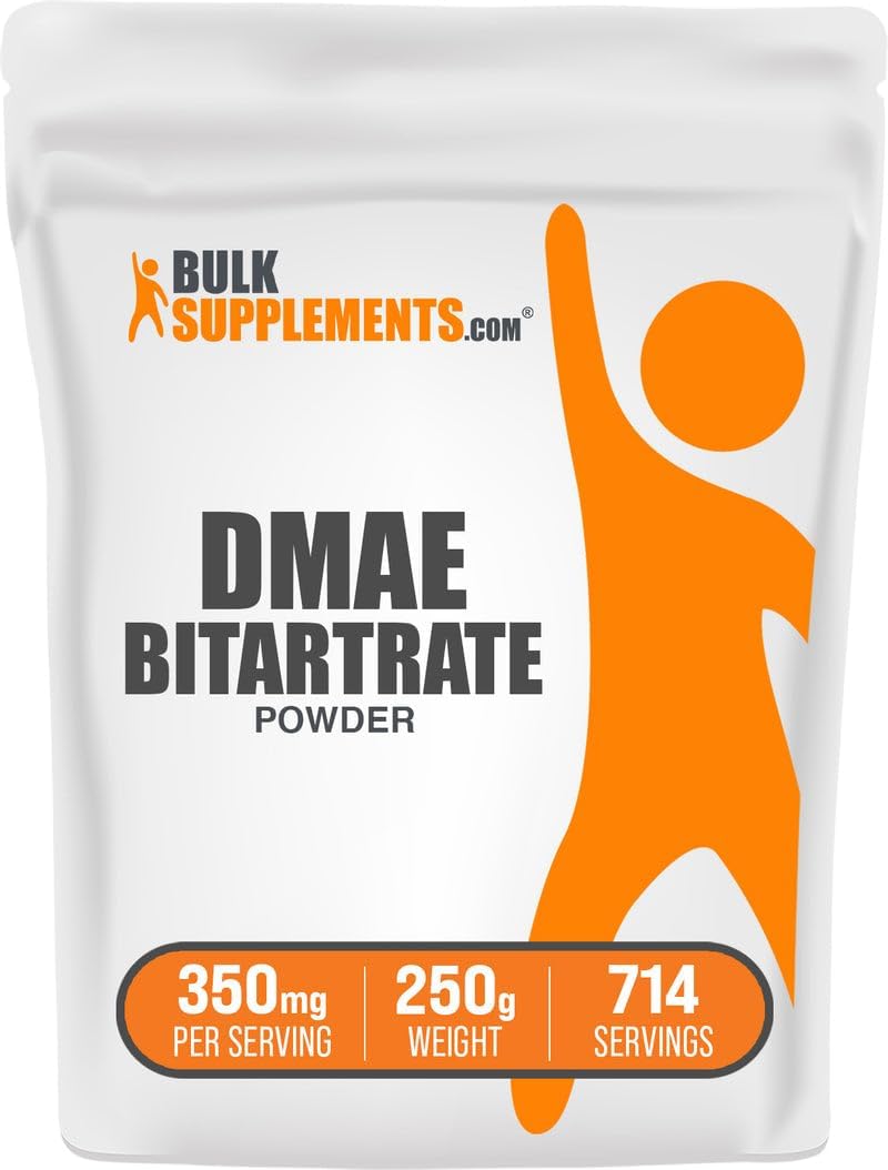 BulkSupplements.com DMAE Bitartrate Powder - Dimethylaminoethanol Bitartrate, DMAE Supplement - Unflavored & Gluten Free, 350mg per Serving, 100g (3.5 oz) (Pack of 1) - Image 9