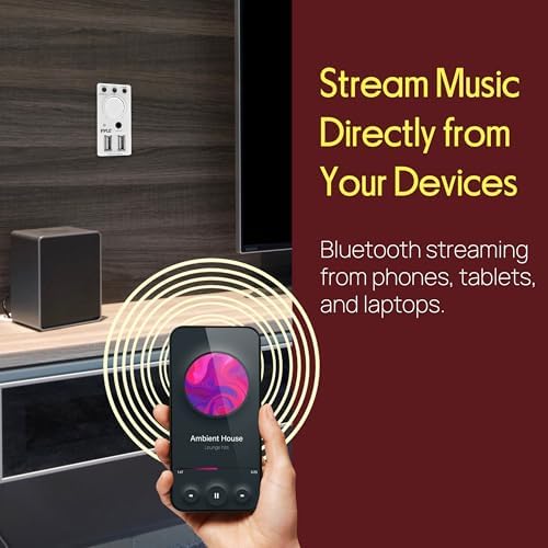 Pyle Bluetooth receiver wall mount rear panel connections including RCA audio outputs