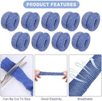 LAOJU elastic thumb bandages being unrolled onto a finger for first aid sprain support