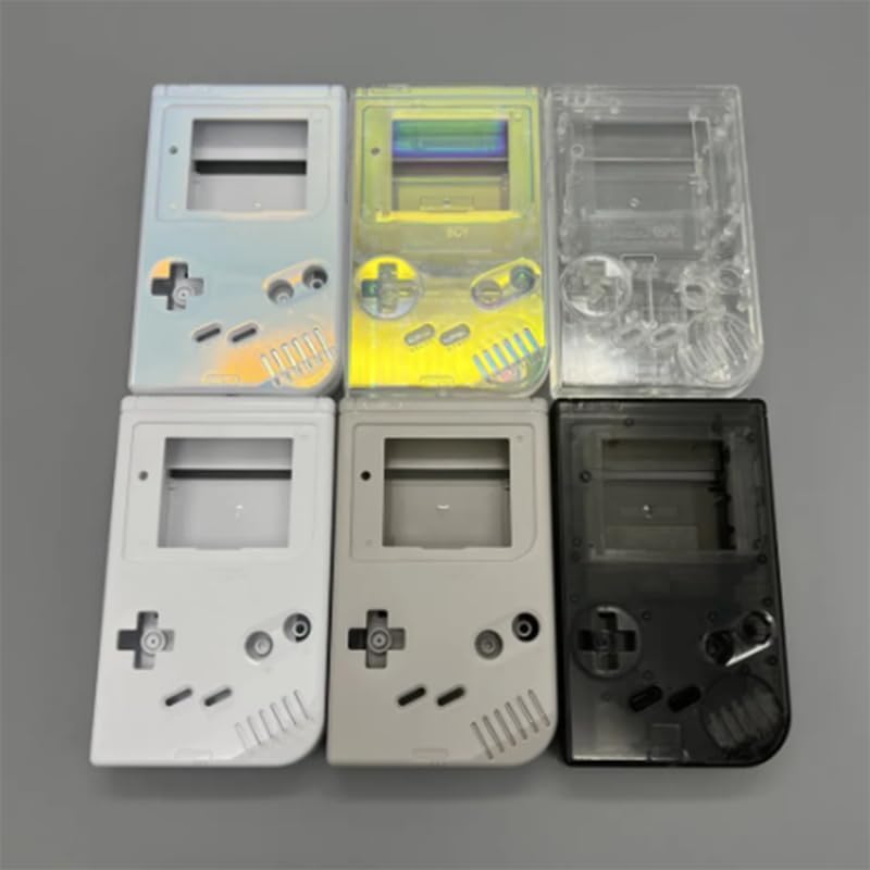 Tekmihat IPS housing shell cover case with buttons white front view replacement kit for retro handheld console customization.