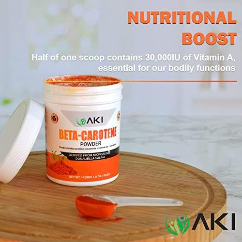 Authentic USA imported AKI Beta Carotene powder container seal check