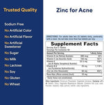 Puritans Pride Zinc for Acne product seal and expiration information