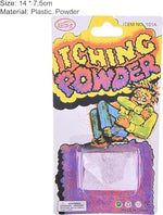 Two packs of Sheng Ye branded purple itching powder for jokes.
