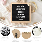 Customizable felt letter board with changeble characters for unique baby milestone messaging
