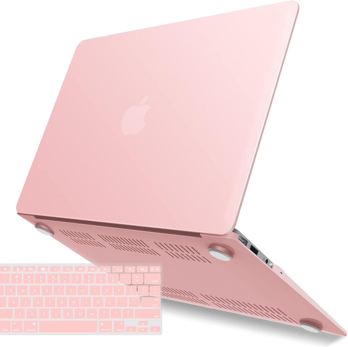 IBENZER MacBook Air 13 inch case front view in rose quartz color