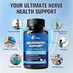 Femmetra vegan nerve support dietary capsules side label depicting quality standards.