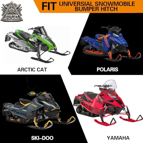 Universal winter sports sled trailer attachment showing steel thickness